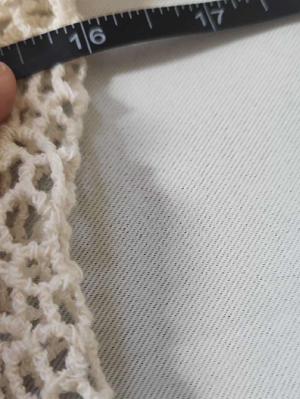 Rue21 Crochet Open-Front Cardigan - Cream - Picture 5 of 9